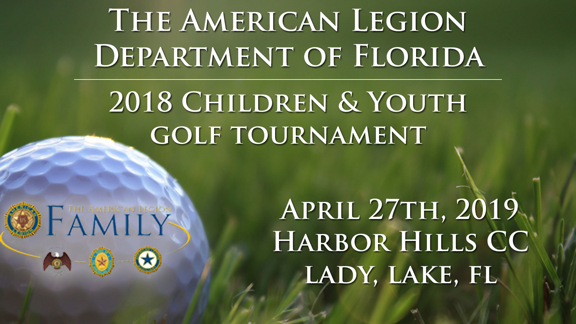 Annual Children & Youth Golf Tournament Sons of The American Legion